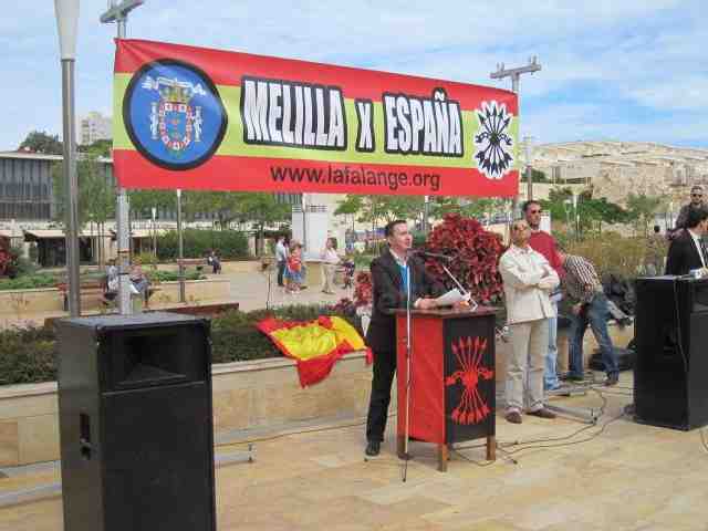 La Falange Española elige Melilla para conmemorar la Fiesta Nacional tras los últimos incidentes con Marruecos