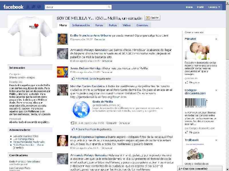 Todo preparado para la 'quedada' de melillenses organizada a través de la red social Facebook