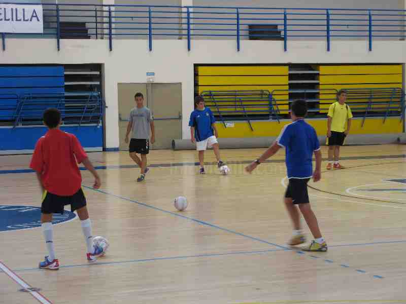 Nuestros infantiles en pleno entrenamiento