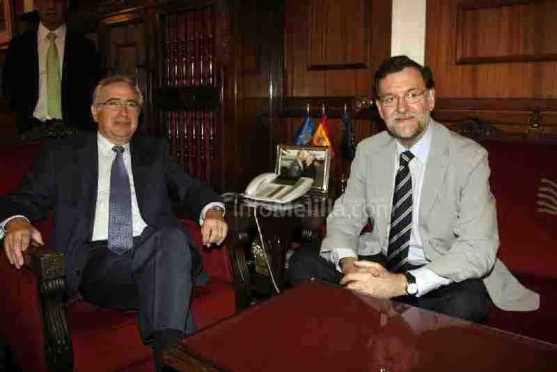 Imbroda junto a Rajoy durante la última visita que efectuó a Melilla