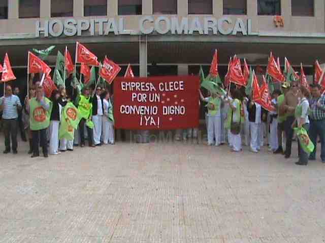 UGT anuncia una huelga de los trabajadores de CLECE del Hospital Comarcal si la empresa no asume una mejora salarial