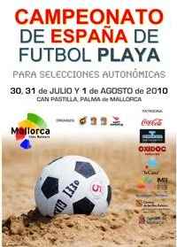 Cartel anunciador del Campeonato de España de Fútbol Playa