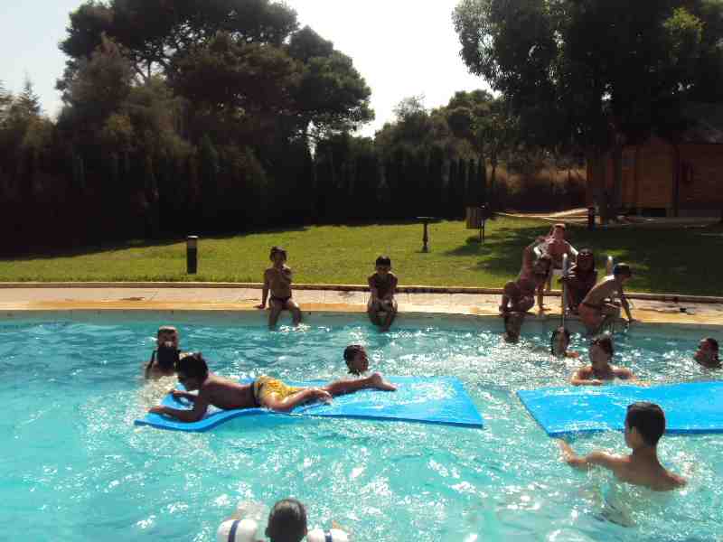 La piscina, actividad preferida de los pequeños