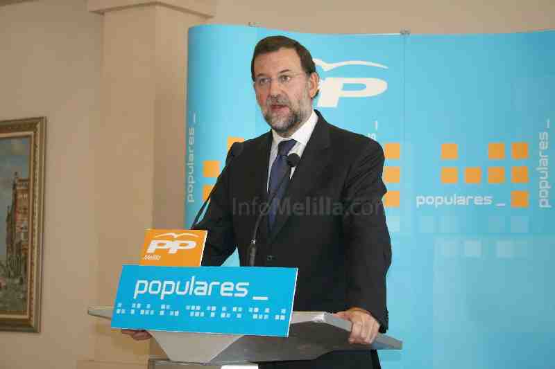 Mariano Rajoy en un acto anterior celebrado en Melilla