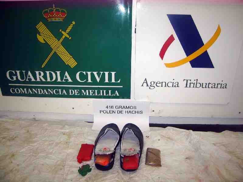 Cinco detenidos en Melilla con más de 122 kilogramos de hachís en cuatro actuaciones
