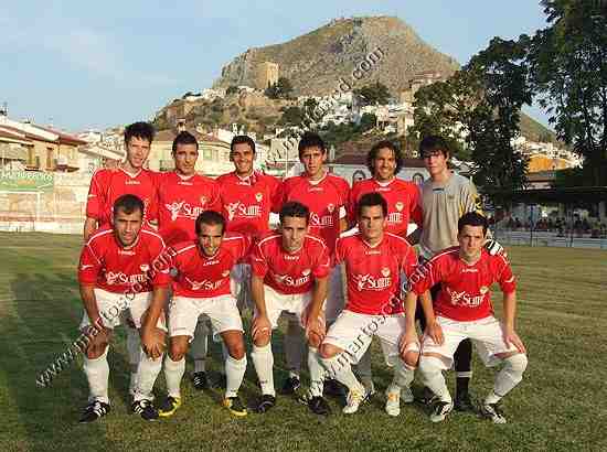 Una formación en pretemporada del CD Martos