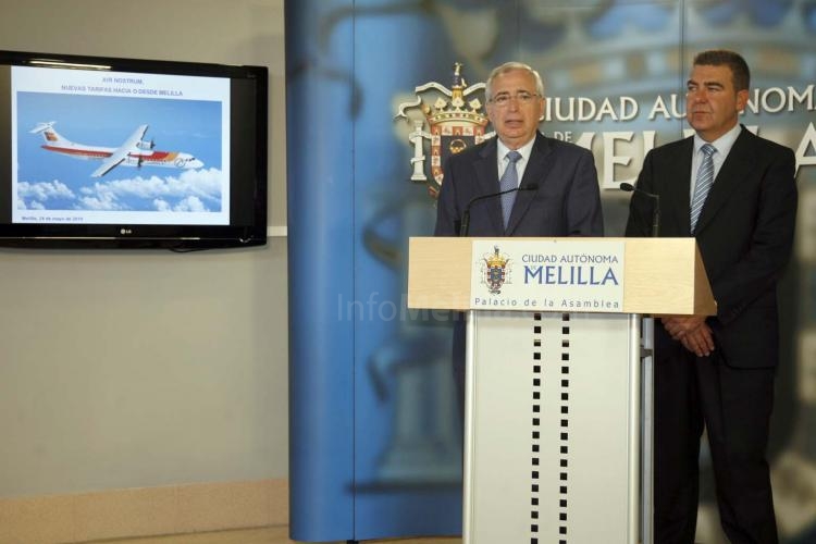 Los responsables de la Ciudad Autónoma y la compañía Air Nostrum han sido los encargados de dar la n