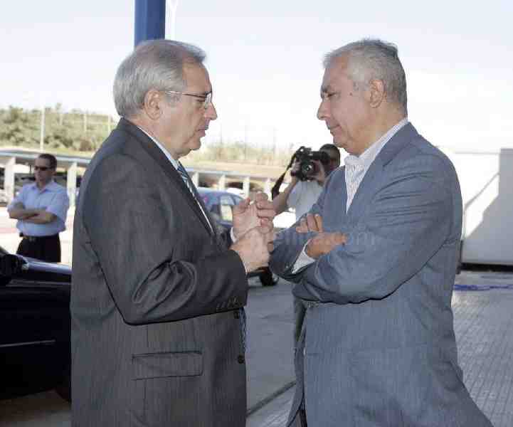 Imbroda junto a Arenas en una de las visitas del presidente del PP andaluz a Melilla