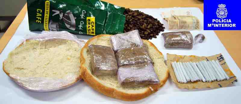 Detenido un melillense al que se le localizó droga oculta en una torta de pan