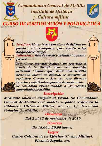 La Comandancia General organiza un curso sobre la actividad humana en las fortificaciones