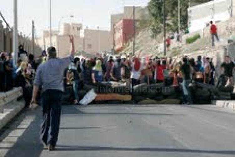 Las protestas vuelven al barrio de la Cañada de Hidum de Melilla