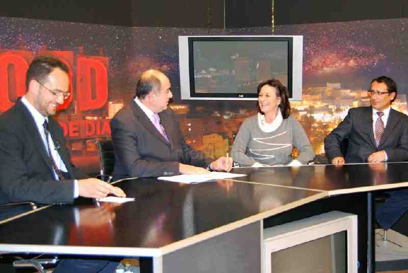 Porta y Hernando durante la entrevista en Cablemel TV