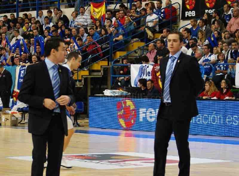 Lino junto a su primer técnico, Gonzálo García