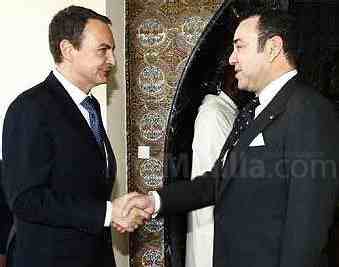 Zapatero y el rey de Marruecos en uno de sus encuentros
