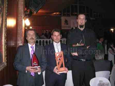 Los galardonados por parte de Melilla Baloncesto, Corbacho, Gavilá y Romero