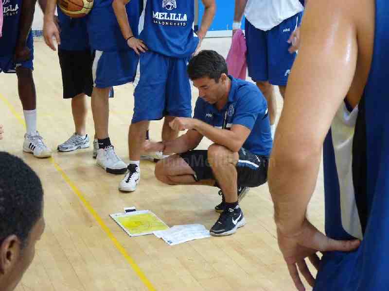 García de Vitoria en unos entrenamientos