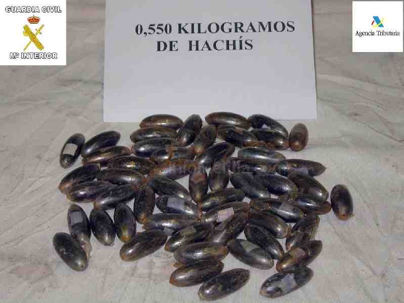 Más de 78 kilogramos de hachís incautado y cinco personas detenidas en las últimas actuaciones contra el tráfico de droga de la Guardia Civil