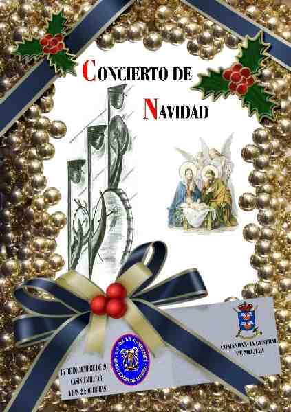 El Casino Militar acoge mañana jueves un concierto de Navidad de la COMGEMEL