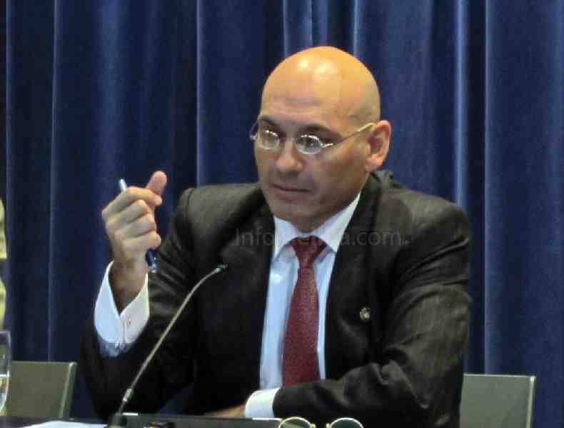 El magistrado juez de la Audiencia Nacional, durante su intervención en las jornadas