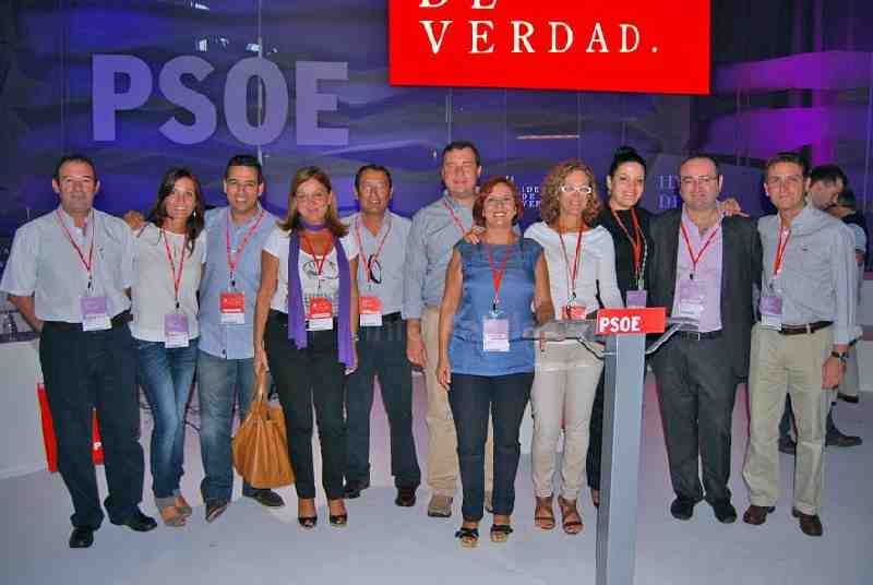 La delegación melillense durante la Conferencia Política del PSOE