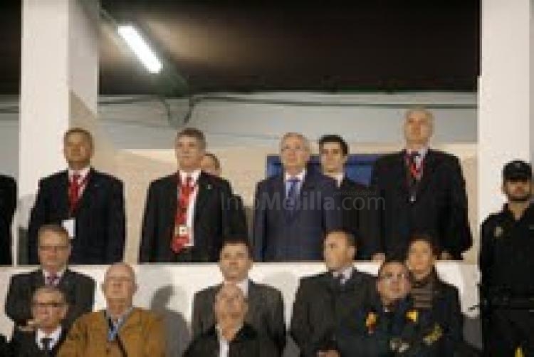 La clase política melillense, encantada con la acogida que tuvo el partido España-Estonia de la Sub-21