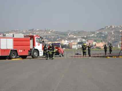 El Aeropuerto de Melilla realiza un simulacro general de emergencia aérea