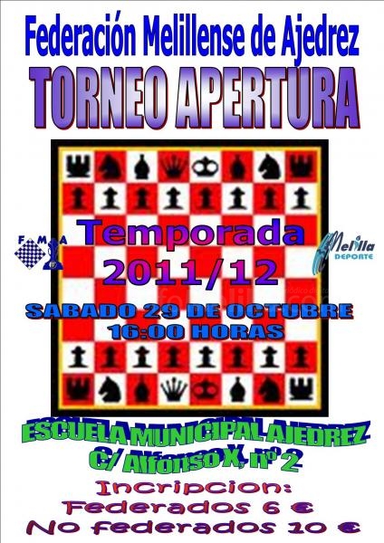 Cartel anunciador del citado Torneo ajedrecístico