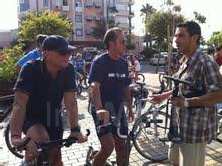 Francisco Javier Calderón, Miguel Marín y José E. Pérez, miembro de Melilla ConBici