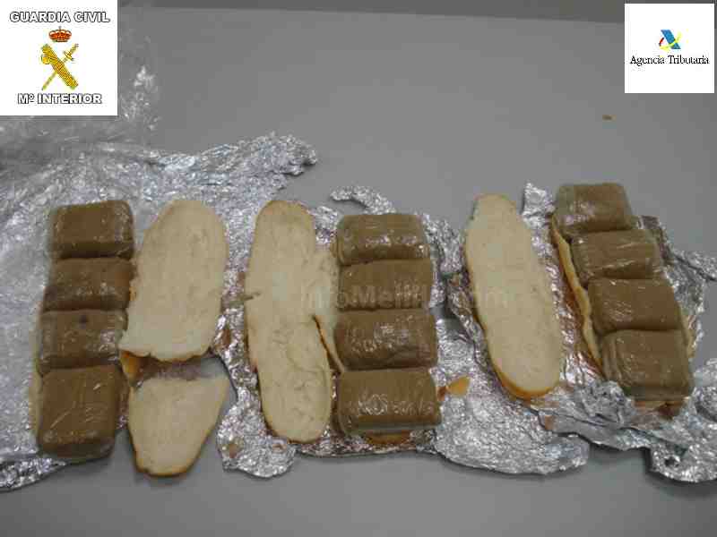 No es la primera vez que se intervienen bocadillos rellenos de droga