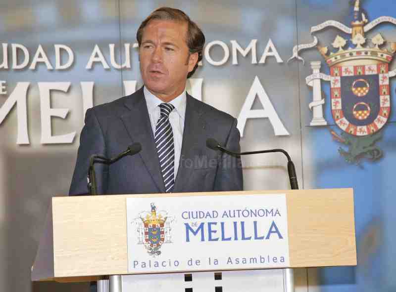 El consejero de Administraciones Públicas, Miguel Marín, en rueda de prensa