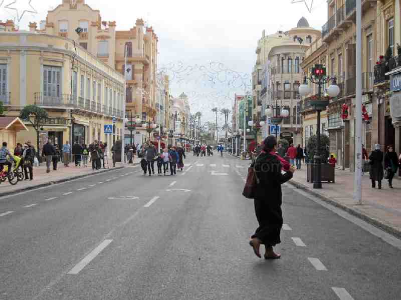 Los viandantes toman la Avenida Juan Carlos I Rey