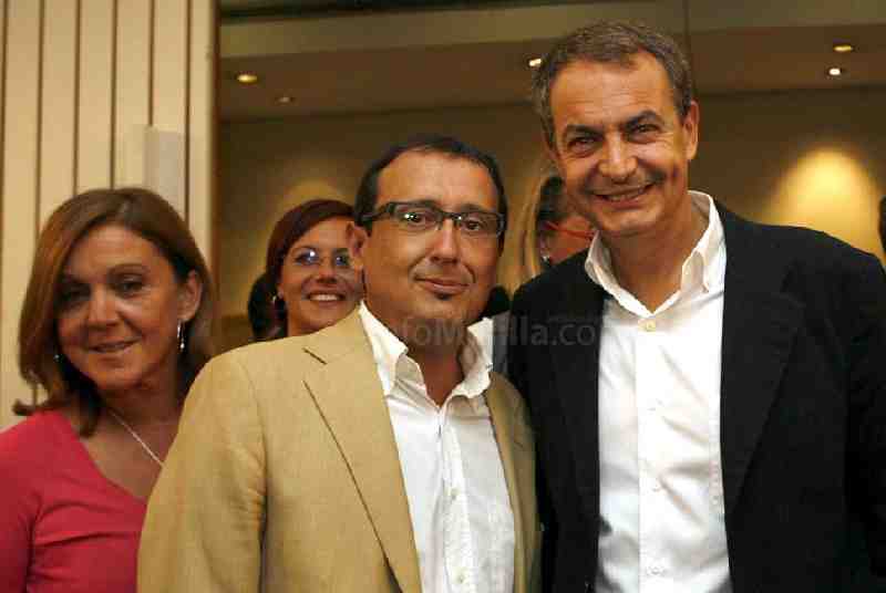 Muñoz junto al presidente del Gobierno, José Luis Rodríguez Zapatero