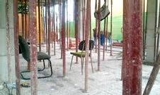 Puesto de vigilancia de la Guardia Civil en las obras de la Delegación