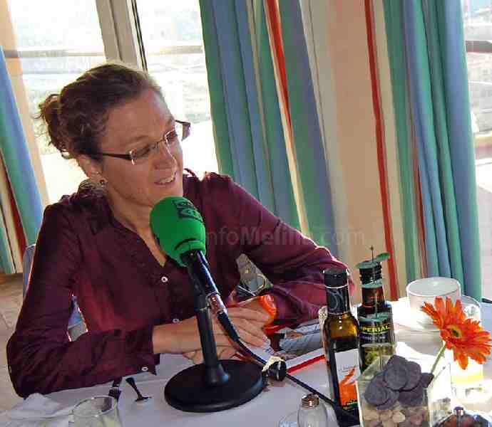 Gloria Rojas, durante la entrevista en el Parador