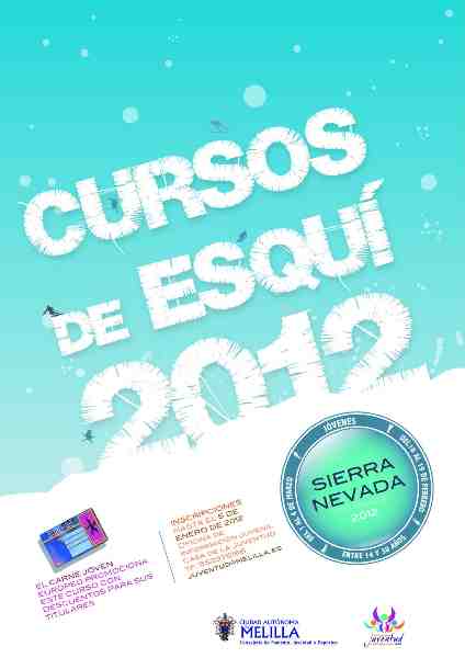 Cartel de los cursos de esquí 2012