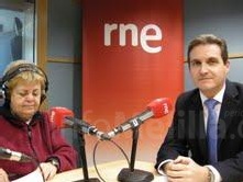 Escobar durante la entrevista en RNE