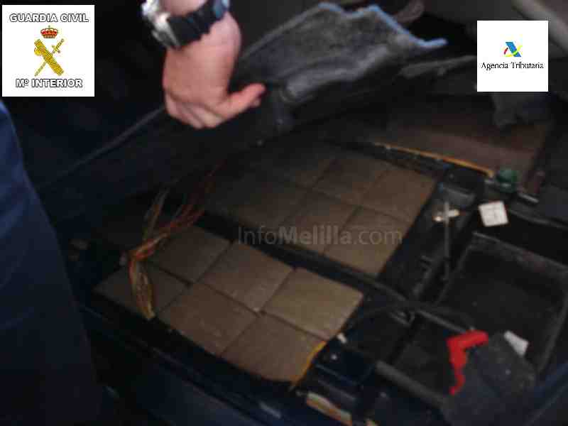 La Guardia Civil detiene a un hombre que pretendía cruzar 126 kilos de droga a la Península