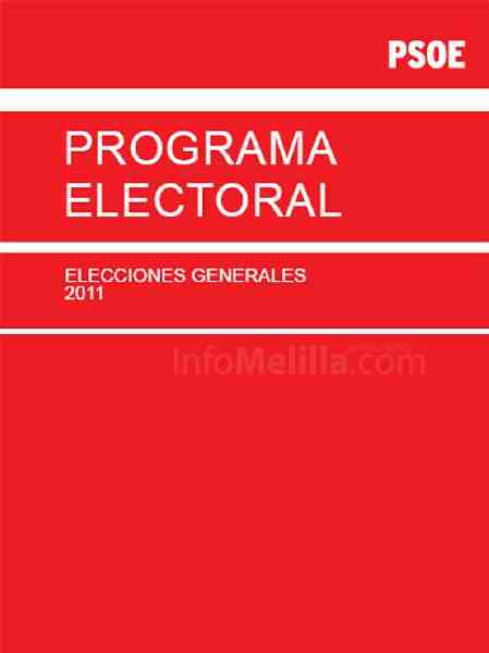 Portada del programa electoral socialista
