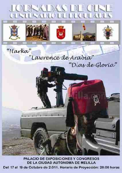 Cartel del ciclo de cine del Centenario de Regulares