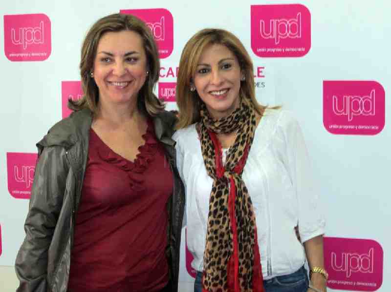 Las candidatas de UPyD al Congreso, Marisol Galán, y al Senado, Nadia Benabdellah