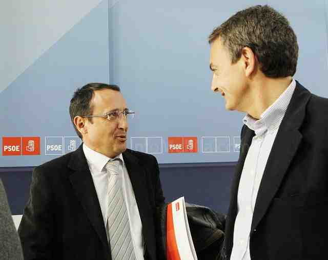 Muñoz junto a José Luis Rodríguez Zapatero