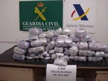 Detenidos cinco personas en el puerto de Melilla por transportar 285 kilogramos de hachís