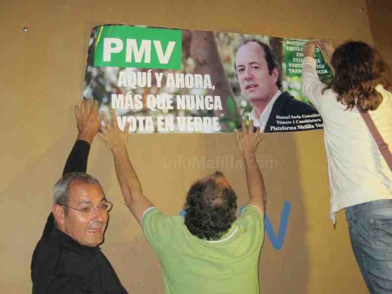 Una multitudinaria “pegada de carteles” da el pistoletazo de salida a la campaña electoral