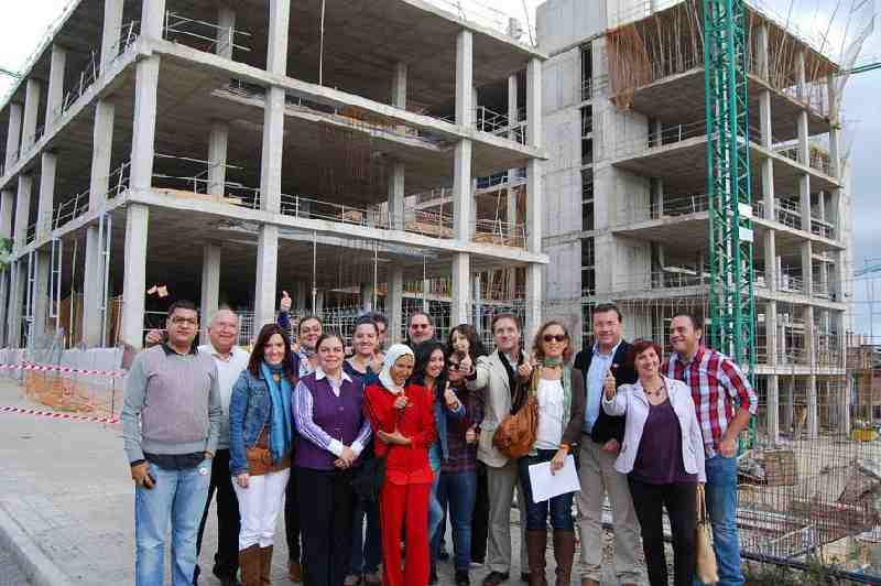 La terna socialista se ha trasladado hoy hasta las obras del Hospital Universitario