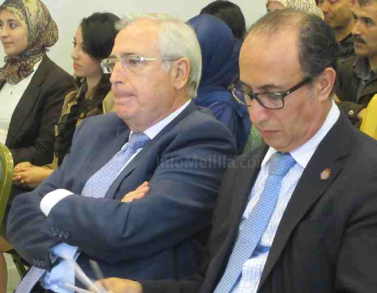 Juan José Imbroda, junto a Abdelmalik El Barkani