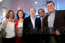 Candidaturas del PSOE de Melilla y Ceuta con Pérez Rubalcaba