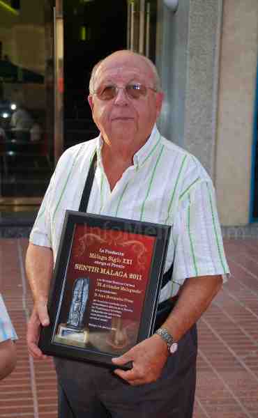 Juan Hernández Pérez, portavoz de la Casa de Melilla en Málaga distinguido con el premio 'Sentir Málaga'