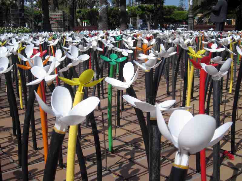 Melilla celebra la primavera con miles de flores y plantas que engalanan el centro