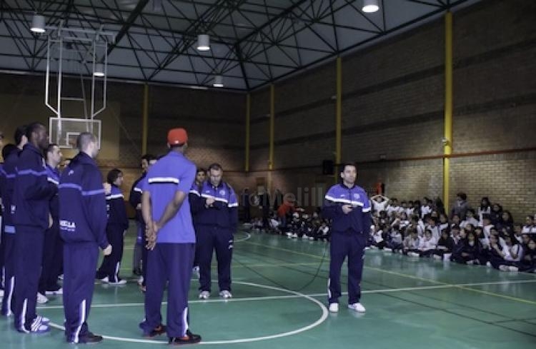 'Vive el Deporte' acercó al Melilla Baloncesto hasta el colegio del Buen Consejo