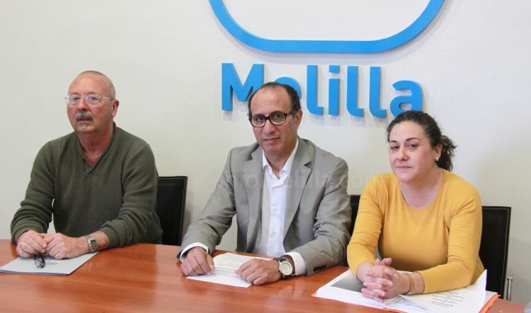 Agustín Correa, Abdelmalik El Barkani y Cristina Rivas